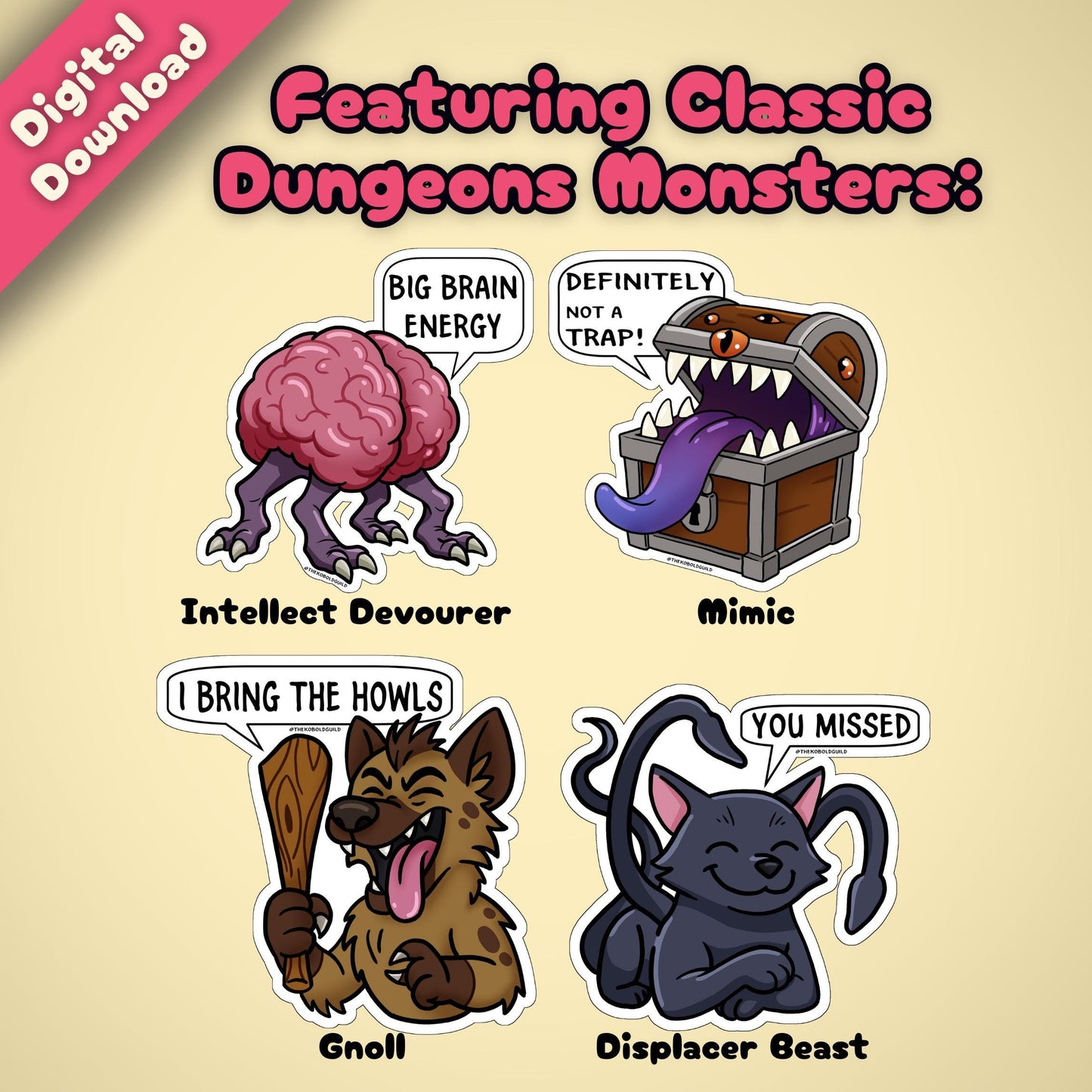 Monster Musings Vol. 1 – Printable Sticker Sheet