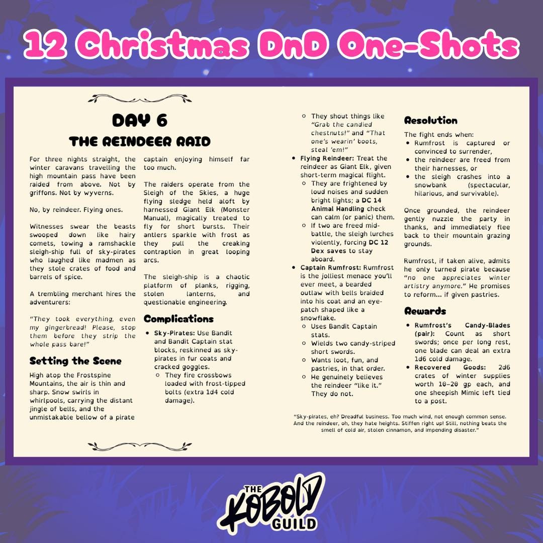 The Twelve Days of Dice