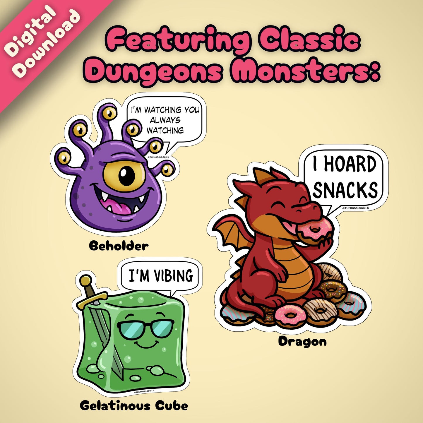 Monster Musings Vol. 1 – Printable Sticker Sheet