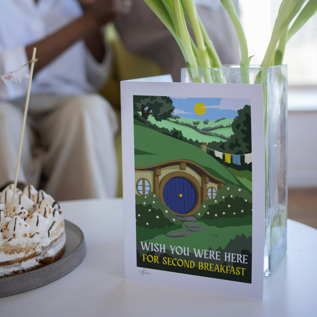 “Wish You Were Here for Second Breakfast” Hobbit-Inspired Greeting Card
