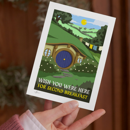 “Wish You Were Here for Second Breakfast” Hobbit-Inspired Greeting Card
