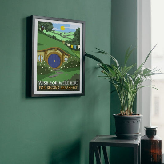 “Wish You Were Here for Second Breakfast” Hobbit-Inspired Art Print