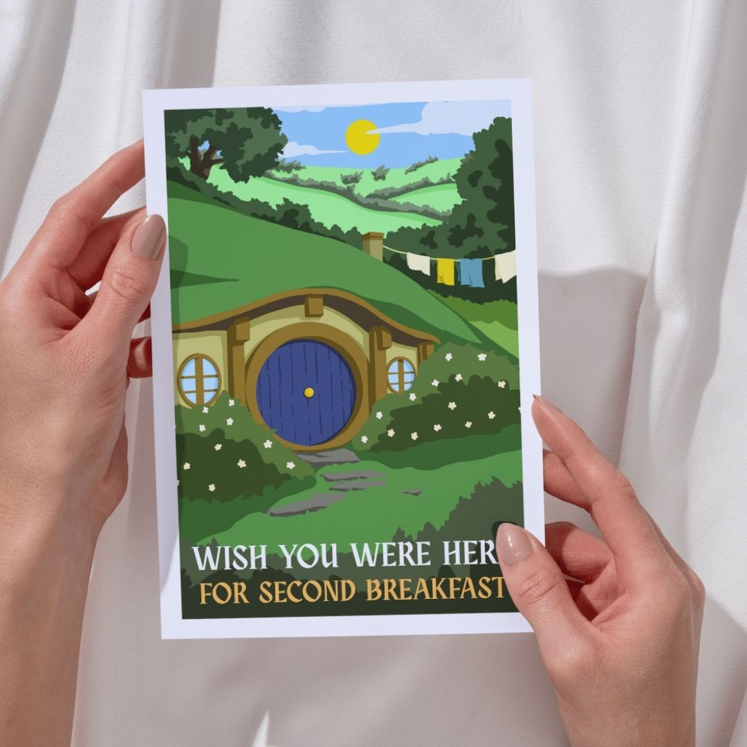 “Wish You Were Here for Second Breakfast” Hobbit-Inspired Art Print