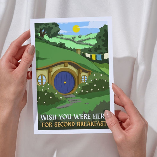 “Wish You Were Here for Second Breakfast” Hobbit-Inspired Art Print