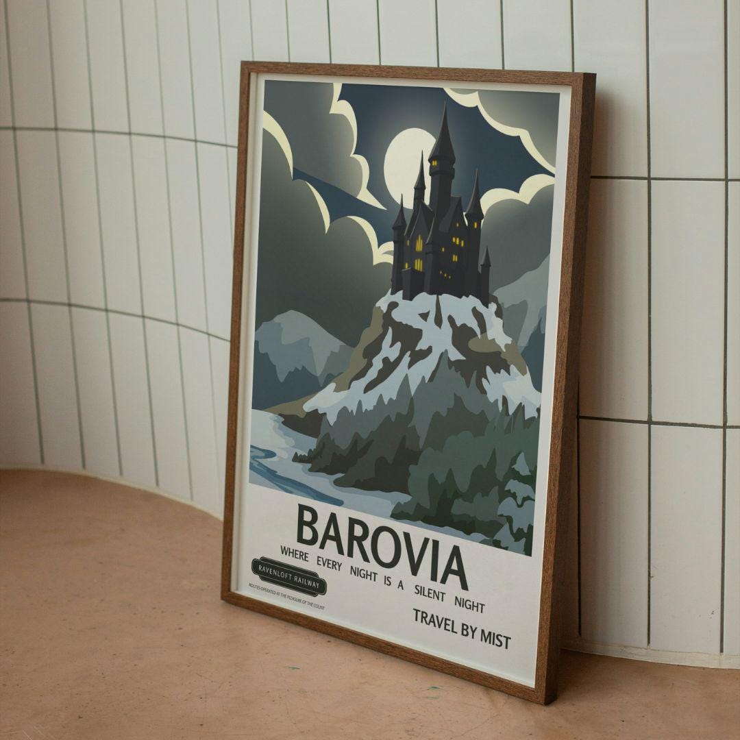 Barovia Vintage Travel Poster