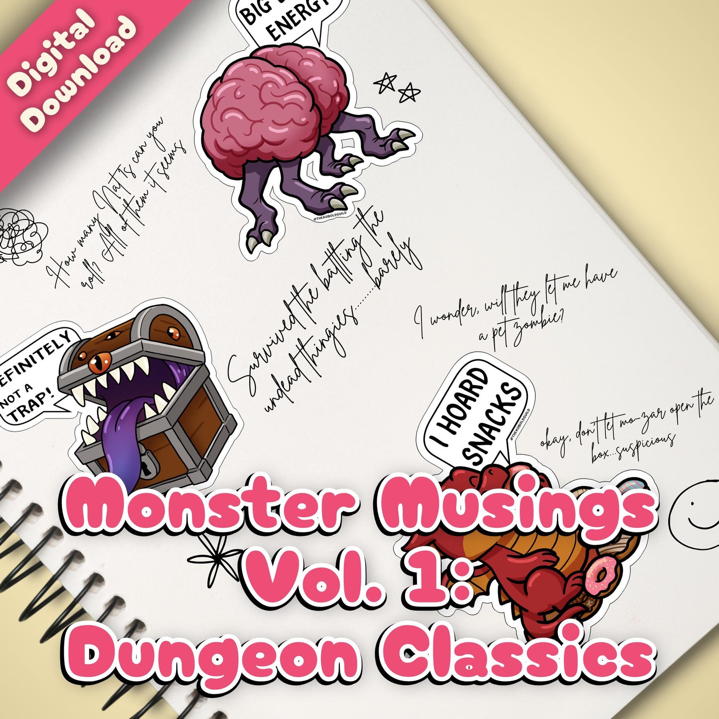 Monster Musings Vol. 1 – Printable Sticker Sheet