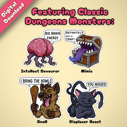 Monster Musings Vol. 1 – Printable Sticker Sheet