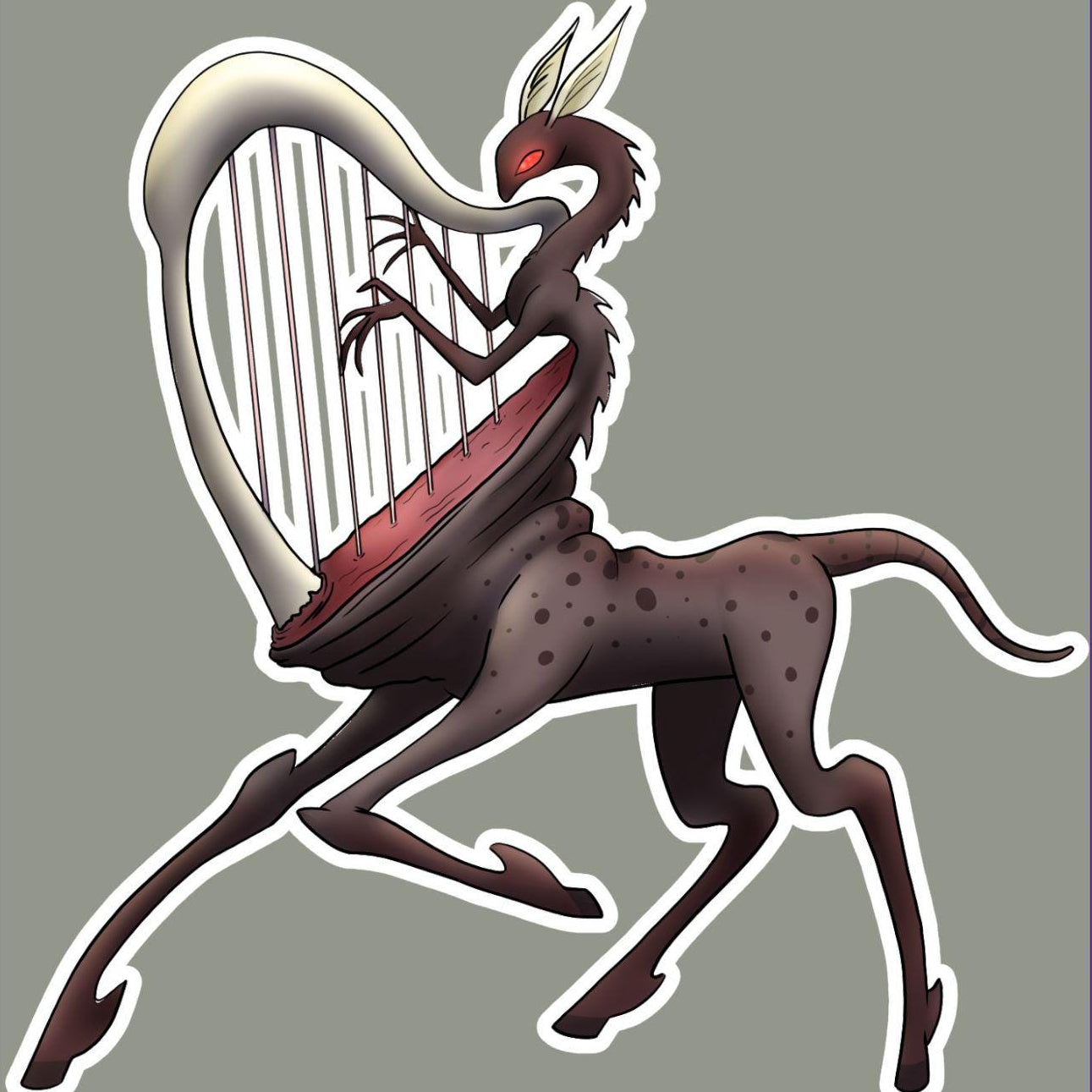 Hand-drawn creature playing a harp with 'The Kobold Guild' logo and 'No AI' text.