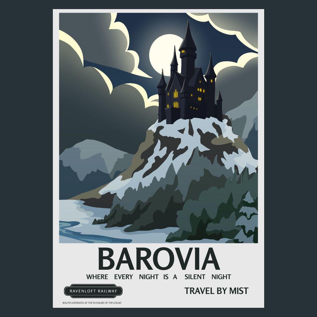 Barovia Vintage Travel Poster